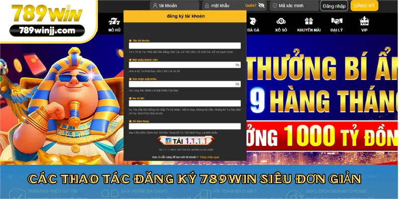 Các thao tác đăng ký 789win siêu đơn giản Các thao tác đăng ký 789win siêu đơn giản